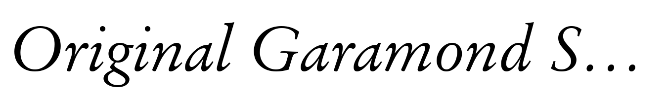 Original Garamond Std Italic